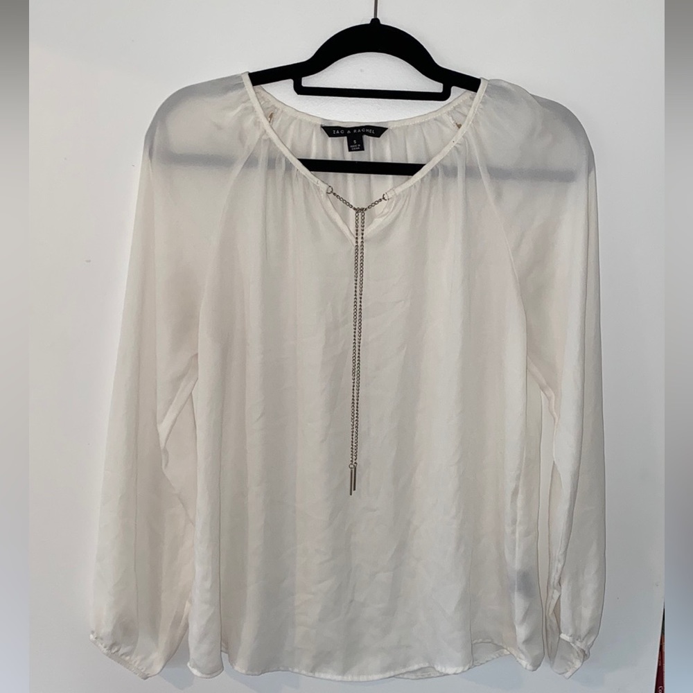 Cream colored blouse. Size small. By Zac & Rachel